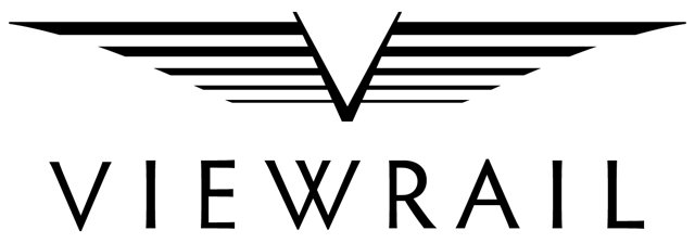 viewrail v with wings bw logo