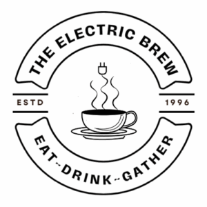 electric brew eat drink gather logo bw